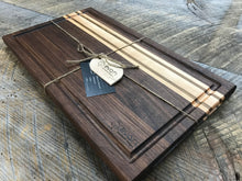 Load image into Gallery viewer, Cutting Board  - Black Walnut, Maple &amp; Bolivian Coffeewood (Large)