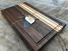 Load image into Gallery viewer, Cutting Board  - Black Walnut, Maple & Bolivian Coffeewood (Large)