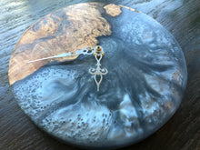 Load image into Gallery viewer, Spalted Maple Burl & Metallic Epoxy Wall Clock