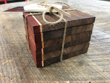 Load image into Gallery viewer, Coasters  - Black Walnut, Maple & Padauk (Set of 6)