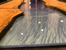 Load image into Gallery viewer, Quilted Sycamore & Metallic Epoxy Wall Art - Blue