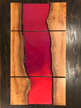 Load image into Gallery viewer, Quilted Sycamore &amp; Metallic Epoxy Wall Art - Pink