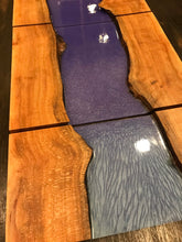 Load image into Gallery viewer, Quilted Sycamore & Metallic Epoxy Wall Art - Blue