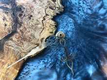 Load image into Gallery viewer, Spalted Maple Burl & Metallic Epoxy Wall Clock