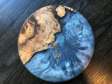 Load image into Gallery viewer, Spalted Maple Burl &amp; Metallic Epoxy Wall Clock