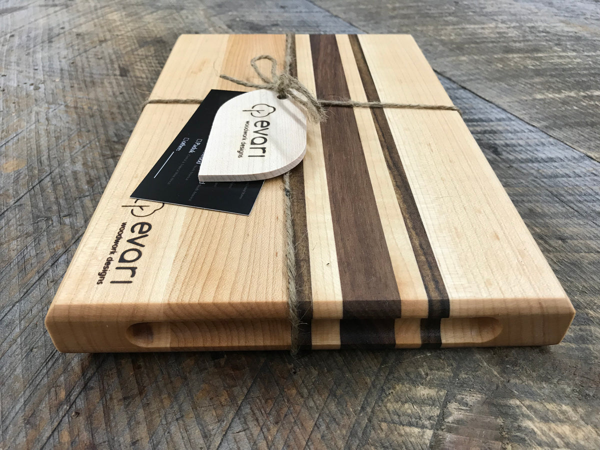 Cutting Board - Dark Walnut and Hard Maple – Z to A Craftsman Designs