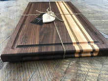 Load image into Gallery viewer, Cutting Board  - Black Walnut, Maple & Bolivian Coffeewood (Large)