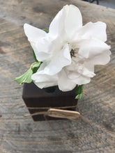 Load image into Gallery viewer, Black Walnut &amp; Glass Tube Flower Vase