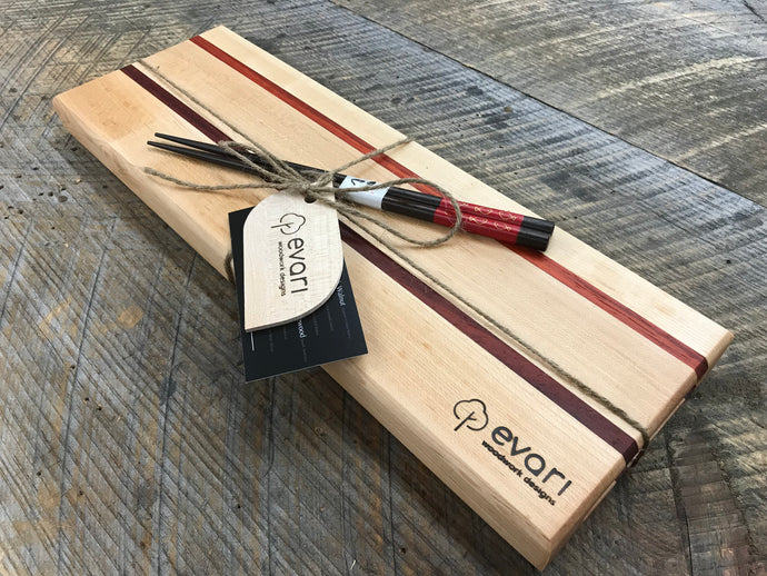 Sushi Board  - Maple, Bloodwood & Padauk