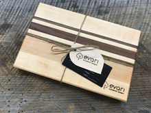 Load image into Gallery viewer, Cutting Board  - Maple, Black Walnut &amp; Bolivian Coffeewood (Small)